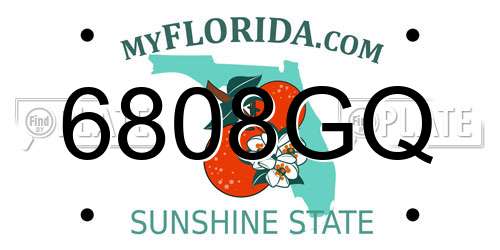 6808GQ Florida License Plate