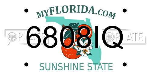 6808IQ Florida License Plate