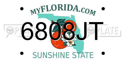 6808JT Florida License Plate