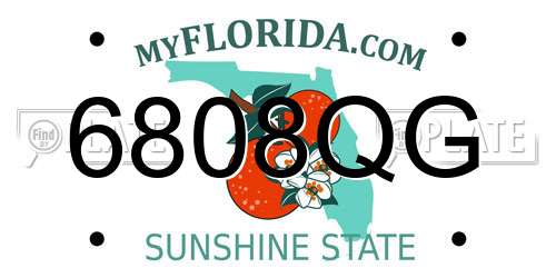 6808QG Florida License Plate
