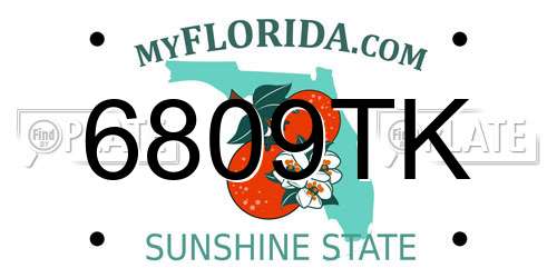 6809TK Florida License Plate