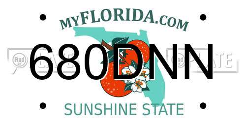 680DNN Florida License Plate