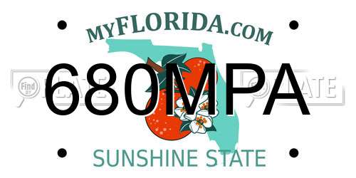 680MPA Florida License Plate