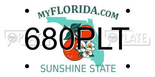 680PLT Florida License Plate