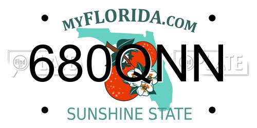 680QNN Florida License Plate