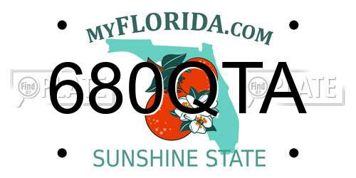 680QTA Florida License Plate
