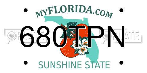 680TPN Florida License Plate