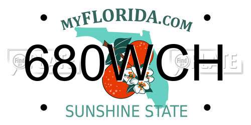 680WCH Florida License Plate