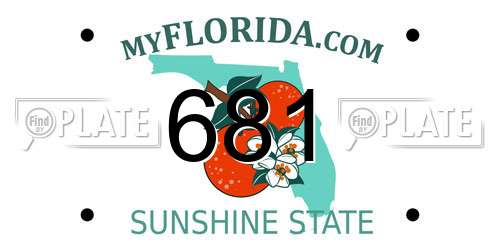 681 Florida License Plate