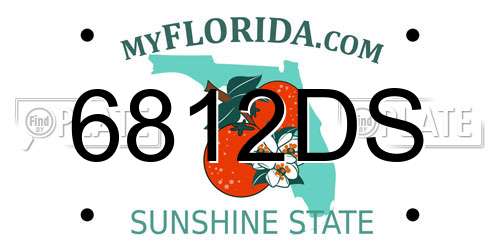 6812DS Florida License Plate
