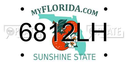 6812LH Florida License Plate