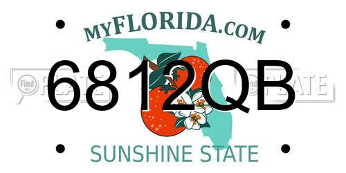 6812QB Florida License Plate