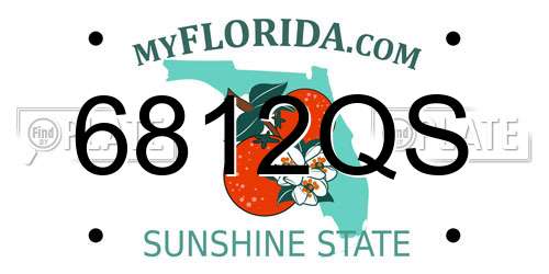 6812QS Florida License Plate