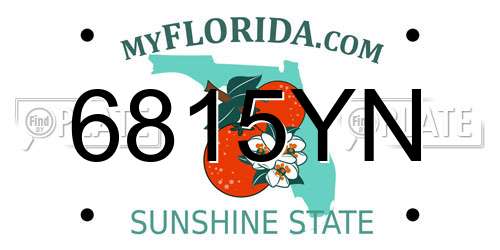6815YN Florida License Plate