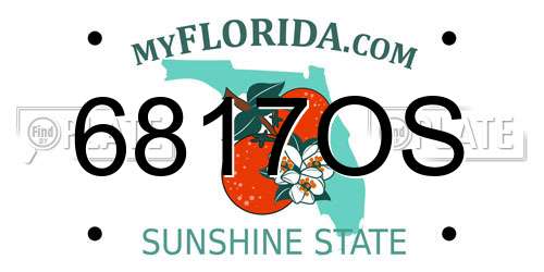 6817OS Florida License Plate