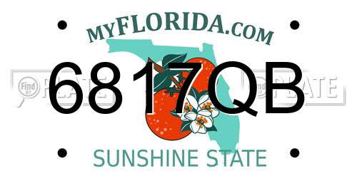 6817QB Florida License Plate