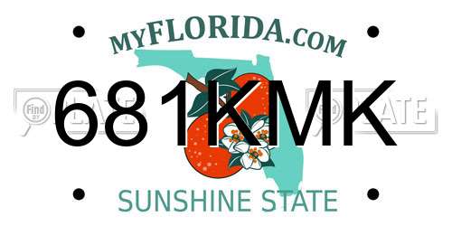 681KMK Florida License Plate