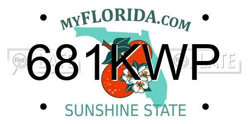 681KWP Florida License Plate