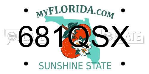 681QSX Florida License Plate