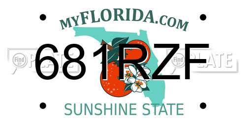 681RZF Florida License Plate