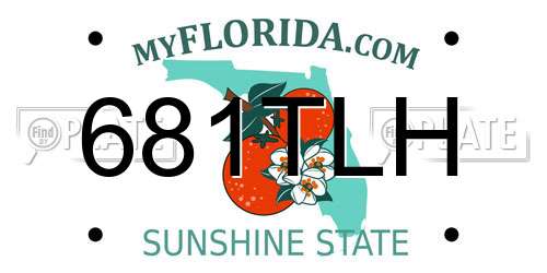 681TLH Florida License Plate