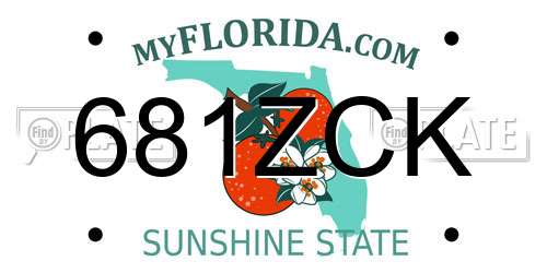 681ZCK Florida License Plate