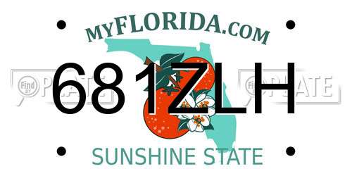 681ZLH Florida License Plate