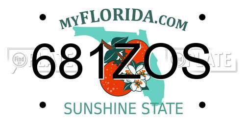 681ZOS Florida License Plate