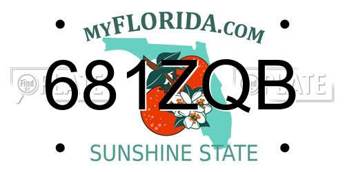 681ZQB Florida License Plate