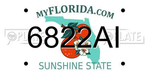 6822AI Florida License Plate