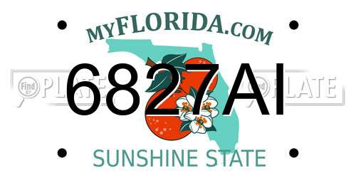 6827AI Florida License Plate