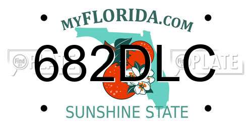 682DLC Florida License Plate