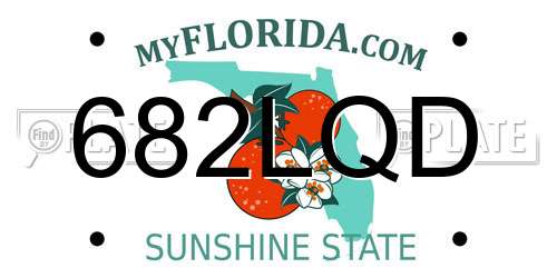 682LQD Florida License Plate