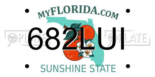 682LUI Florida License Plate