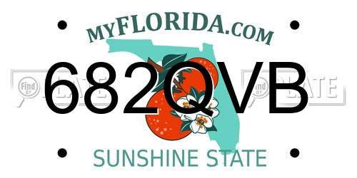 682QVB Florida License Plate