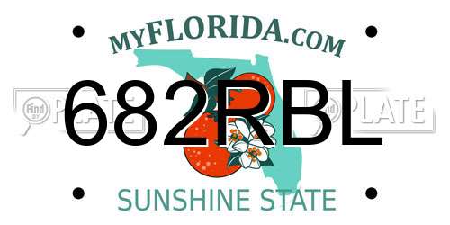 682RBL Florida License Plate
