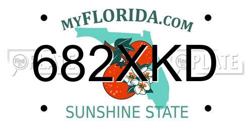 682XKD Florida License Plate