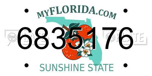 6835176 Florida License Plate