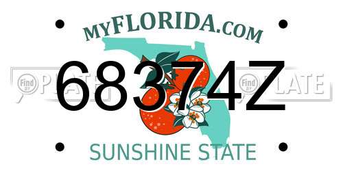 68374Z Florida License Plate