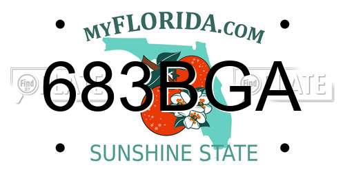 683BGA Florida License Plate