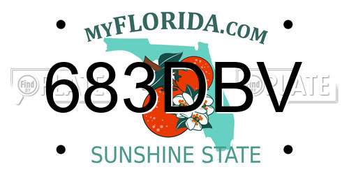 683DBV Florida License Plate