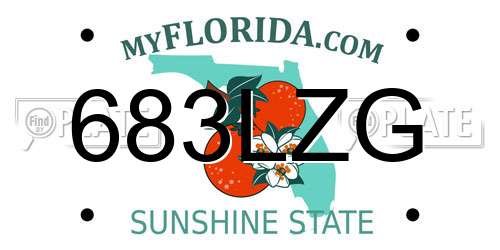 683LZG Florida License Plate