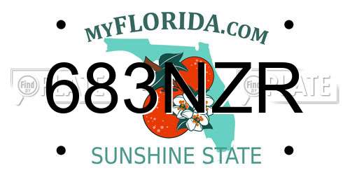 683NZR Florida License Plate