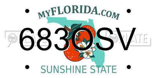683OSV Florida License Plate