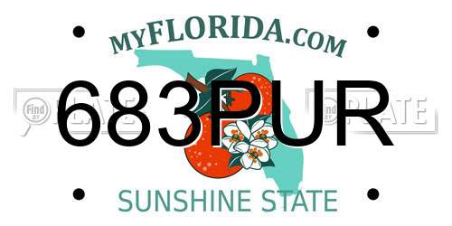 683PUR Florida License Plate