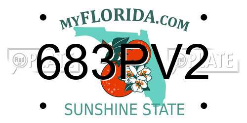 683PV2 Florida License Plate