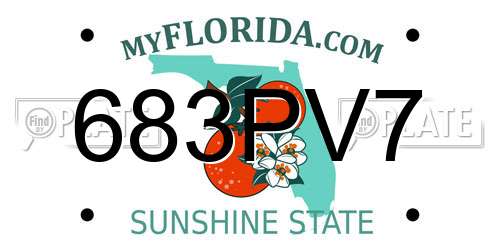 683PV7 Florida License Plate