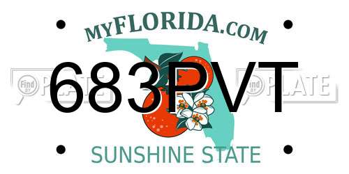 683PVT Florida License Plate