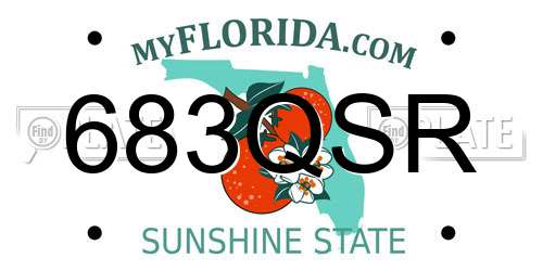 683QSR Florida License Plate