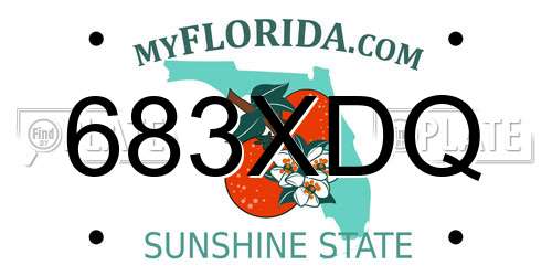 683XDQ Florida License Plate
